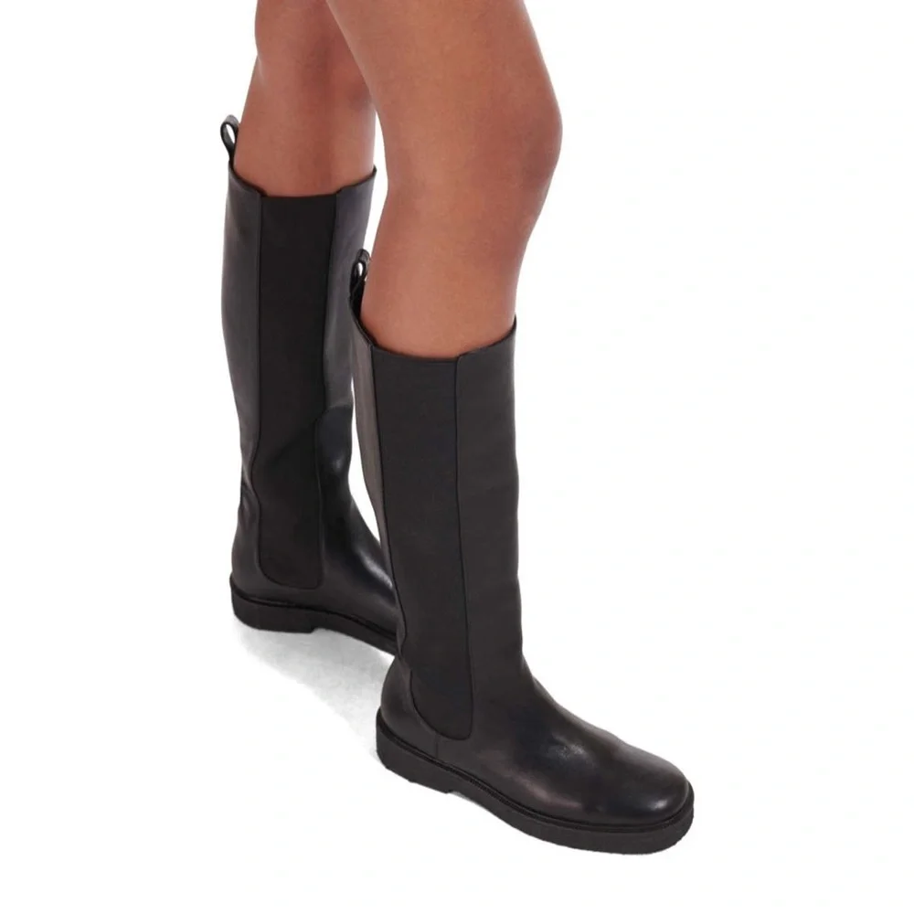 STAUD Black Over the Knee Boots